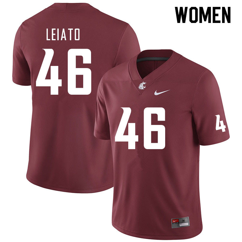 Women #46 Blessing Leiato Washington State Cougars College Football Jerseys Sale-Crimson